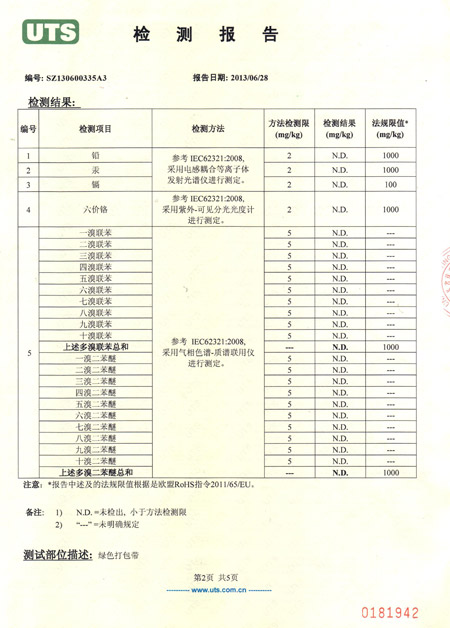 塑鋼打包帶檢測(cè)報(bào)告